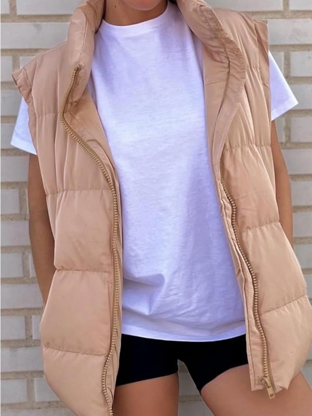 Nwt Woman’s Zeagoo Puffer Vest Small Oversized Zip~Up Stand Up Collar — image 2 of 6